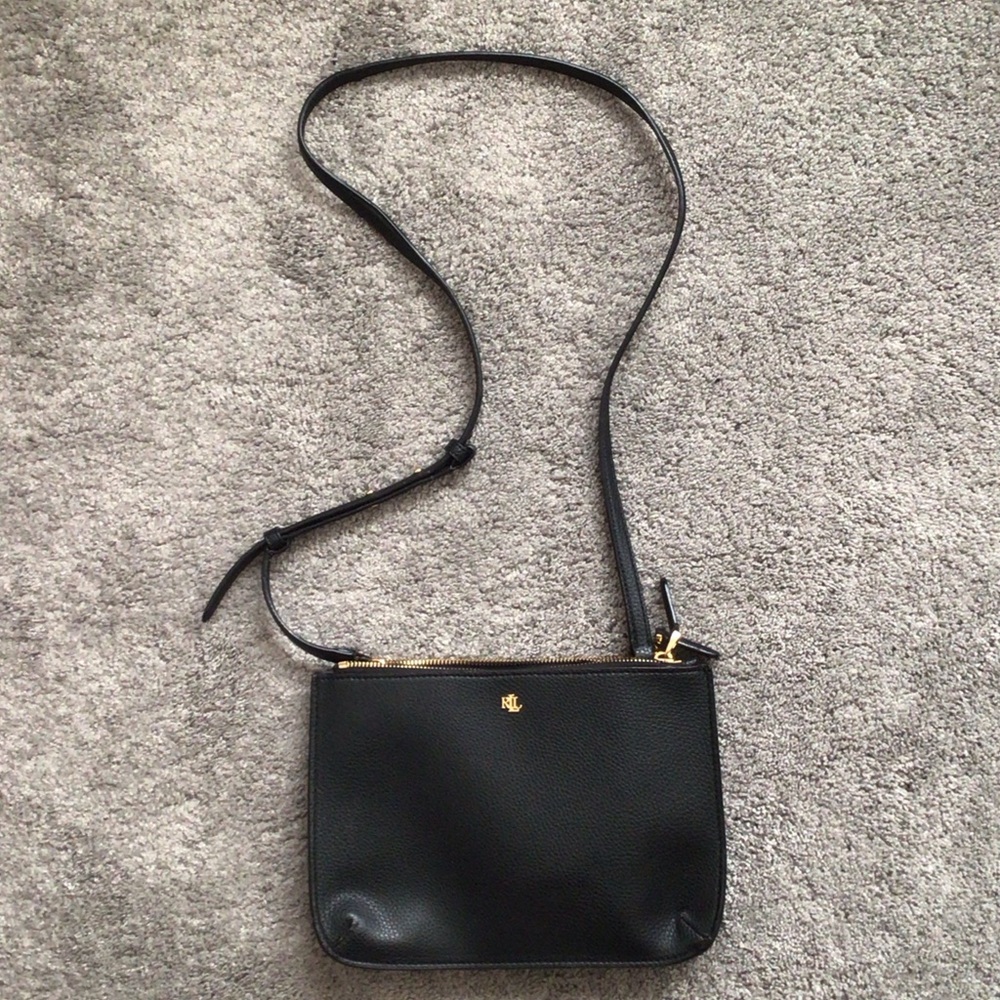 Ralph Lauren Black Crossbody Bag with Gold Accents - Picture 2 of 5